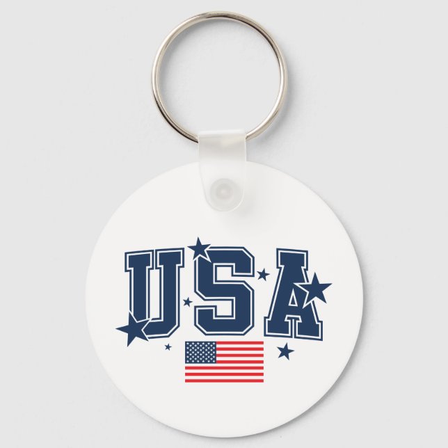 Chaveiro Pulseira com Bandeira dos EUA (Frente)