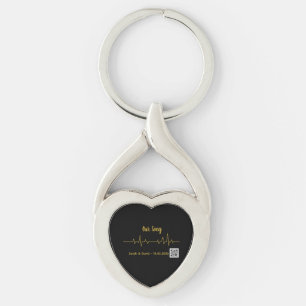 Chaveiro Pulseira com Código QR Personalizado de Onda Sonor