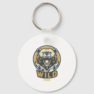 Chaveiro Pulseira com Emblema de Urso SELVAGEM & LIVRE