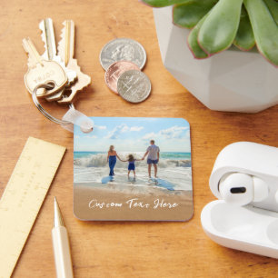 Chaveiro Pulseira com Foto Personalizada com Texto