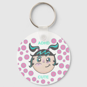 Chaveiro Pulseira com ilustração "ADHD Cute"
