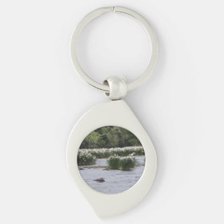 Chaveiro Pulseira com lírio aranha branco