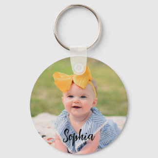 Chaveiro Pulseira com Nome de Bebê Personalizado e Foto
