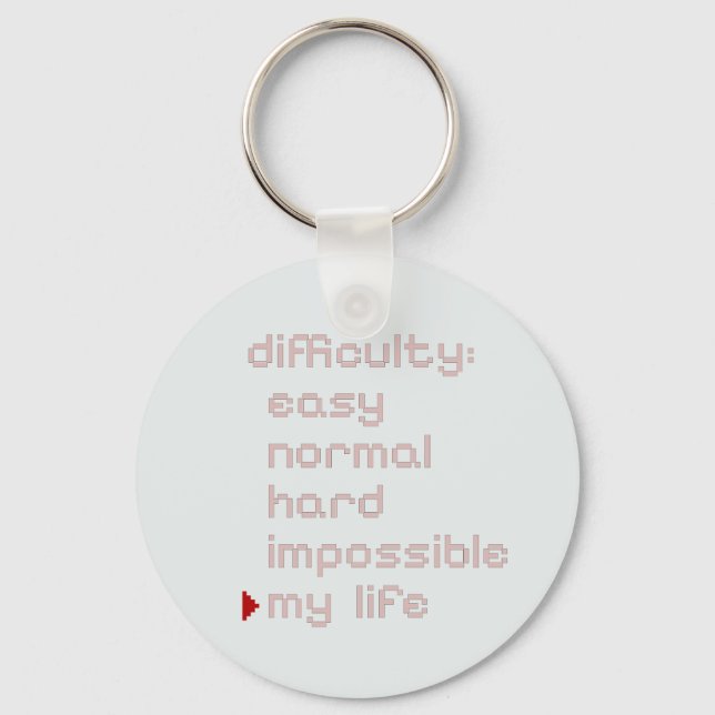 Chaveiro Pulseira com Silhueta de Humor de Gamer Pixel (Frente)