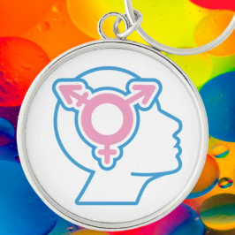 Chaveiro Pulseira com Símbolo do Orgulho Trans