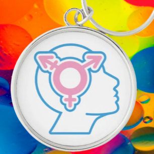 Chaveiro Pulseira com Símbolo do Orgulho Trans