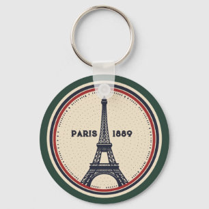 Chaveiro Pulseira com Torre Eiffel de Paris Vintage 1889
