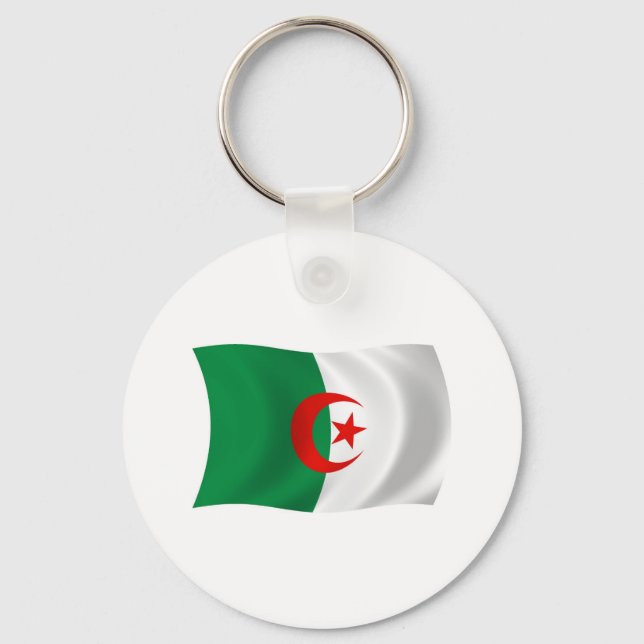 Chaveiro Pulseira da Bandeira da Argélia (Frente)