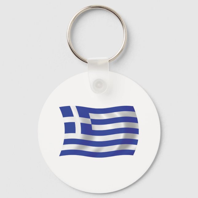 Chaveiro Pulseira da Bandeira da Grécia (Frente)