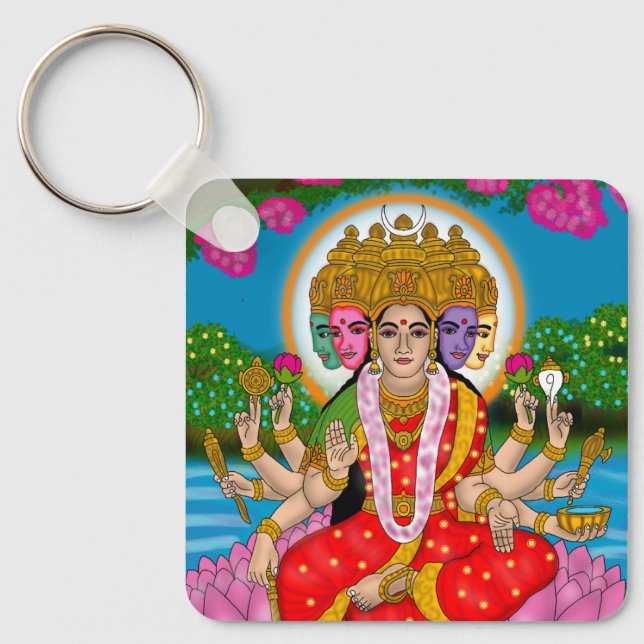 Chaveiro Pulseira da Deusa Gayatri (Frente)
