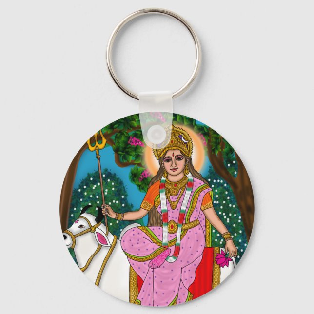 Chaveiro Pulseira da Deusa Shailputri (Frente)