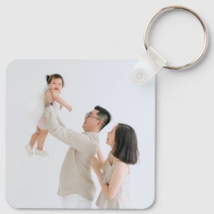 Chaveiro Pulseira de alumínio dupla face com duas fotos per
