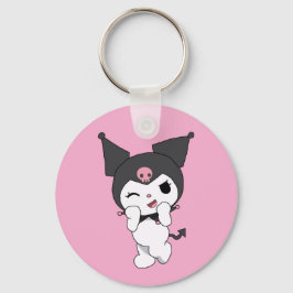 Chaveiro Pulseira de alumínio dupla face Kuromi