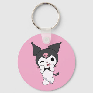 Chaveiro Pulseira de alumínio dupla face Kuromi