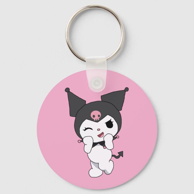 Chaveiro Pulseira de alumínio dupla face Kuromi (Frente)