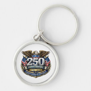 Chaveiro Pulseira de aniversário de 250 anos dos EUA
