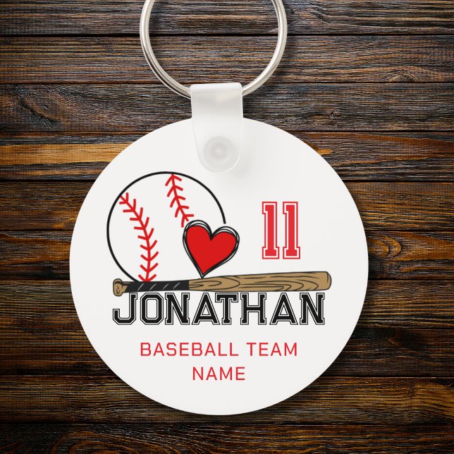 Chaveiro Pulseira de Beisebol Personalizada | Presente com  (Criador carregado)