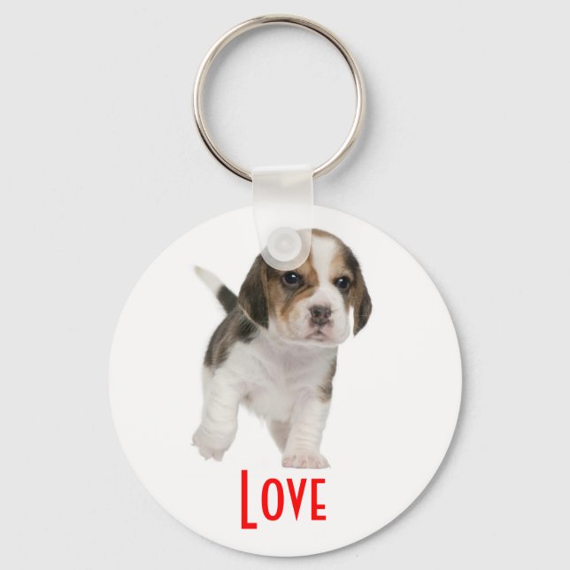 Chaveiro Pulseira de Cachorro Beagle Personalizada (Frente)