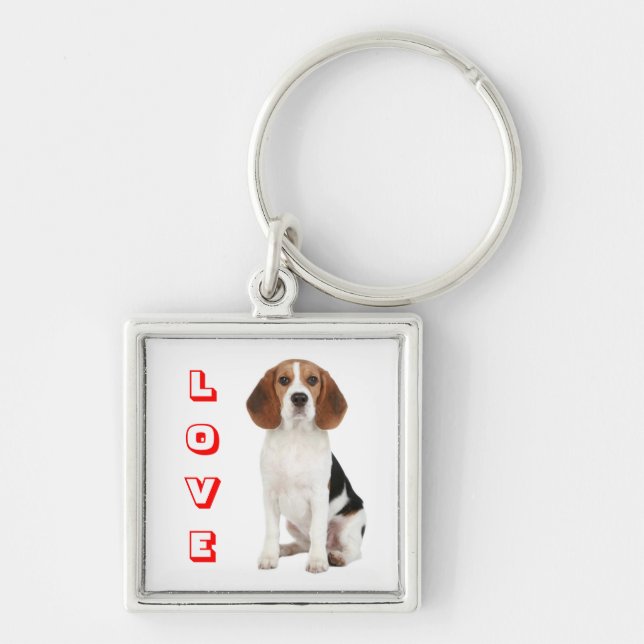 Chaveiro Pulseira de Cachorro Beagle Personalizada (Frente)