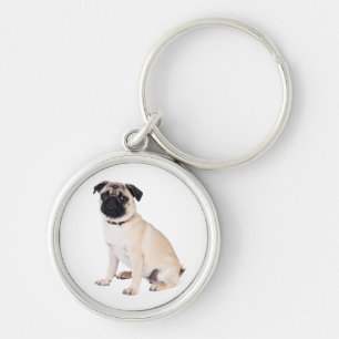 Chaveiro Pulseira de Cachorro Pug Fofinho