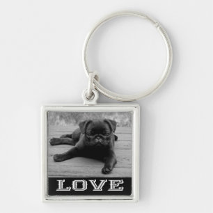 Chaveiro Pulseira de Cachorro Pug Fofinho