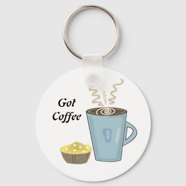 Chaveiro Pulseira de Caneca de Café e Muffin (Frente)