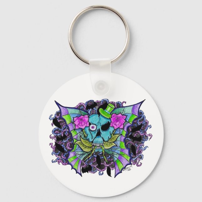 Chaveiro Pulseira de Caveira Alada Psyko-Daizie (Frente)