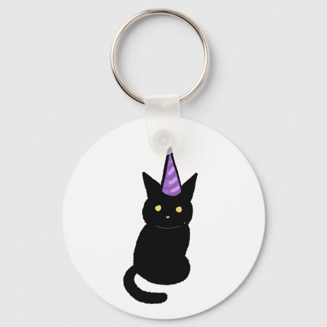 Chaveiro Pulseira de Celebração do Gato Preto (Frente)