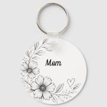 Pulseira de Charme Floral Personalizada para Mãe