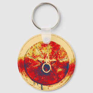 Chaveiro Pulseira de chave com anel de Grunge Abstrato e es