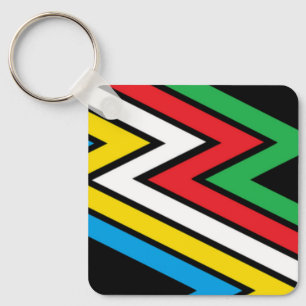 Chaveiro pulseira de chave com bandeira do orgulho da defic