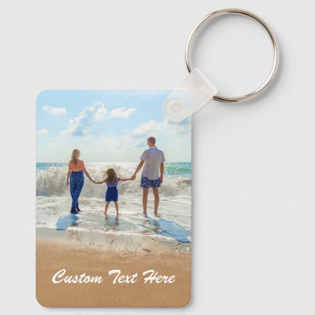 Chaveiro Pulseira de Chave com Foto Personalizada e Texto (Verso)