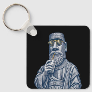Chaveiro Pulseira de chave com homem de pedra legal com gra