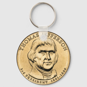 Chaveiro Pulseira de Chave com Moeda Presidencial de $1 Tho