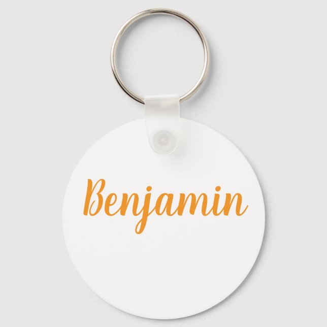 Chaveiro pulseira de chave com nome Benjamin em metal (Frente)