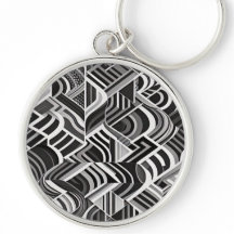 pulseira de chave com padrão abstrato escuro