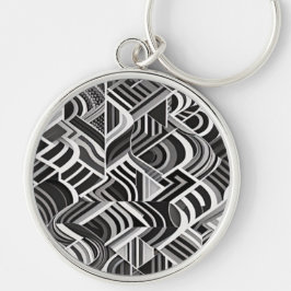 Chaveiro pulseira de chave com padrão abstrato escuro