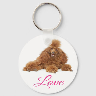 Chaveiro Pulseira de Chave com Poodle Apricot Personalizado