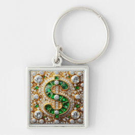 Chaveiro Pulseira de chave com símbolo de dólar