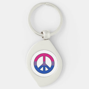 Chaveiro Pulseira de chave com sinal de paz da bandeira da