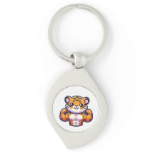 Pulseira de Chave com Tatuagem Temporária de Tigre
