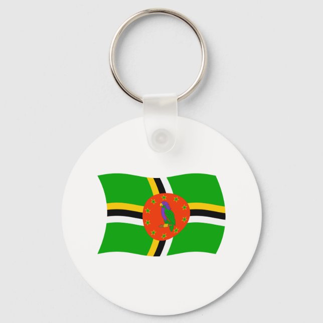 Chaveiro Pulseira de Chave da Bandeira de Dominica (Frente)
