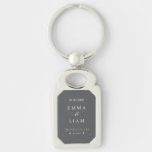 Pulseira de Chave de Casamento Personalizada Escri