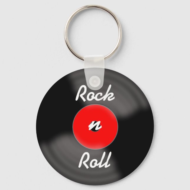 Chaveiro Pulseira de chave de registro de rock vermelho  (Frente)