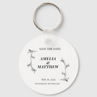 Chaveiro Pulseira de chave Elegante para Salvar a Data, Min