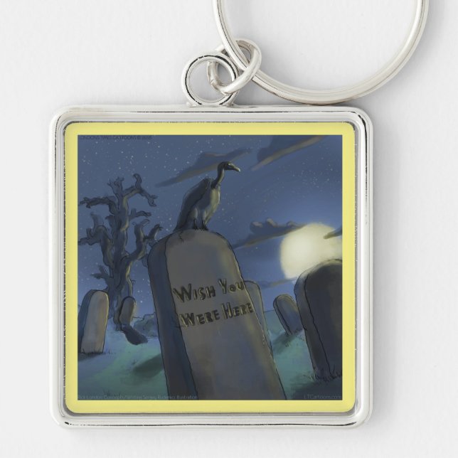 Chaveiro Pulseira de chave engraçada de lápide de Halloween (Frente)