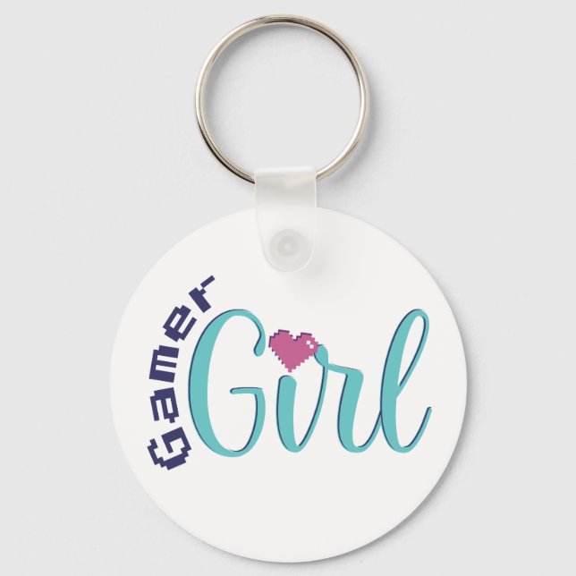 Chaveiro Pulseira de Chave Gamer Girl - Presente Perfeito p (Frente)