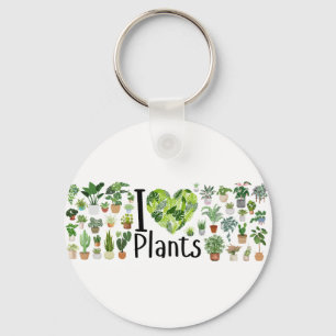 Chaveiro pulseira de chave I Heart Plants