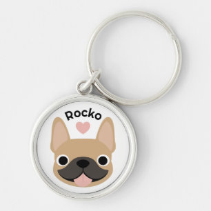 Chaveiro Pulseira de Chave Personalizada Bulldog Francês No