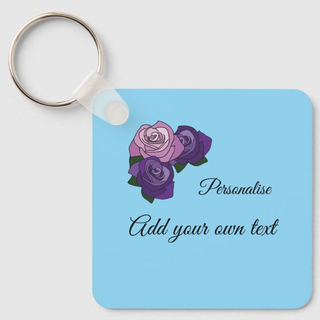 Chaveiro Pulseira de chave personalizada Rose para casament (Frente)